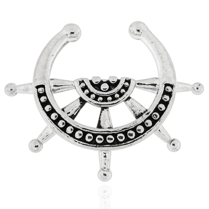 Ship Wheel Clip-On Septum Ring