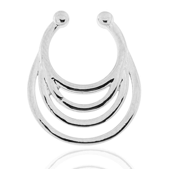 316L Surgical Steel Mini Waves Clip-On Septum Ring