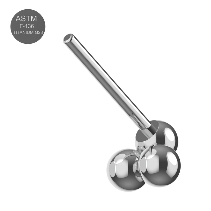 G23 Grade Titanium Tri Ball Thread-less Push-Fit Top