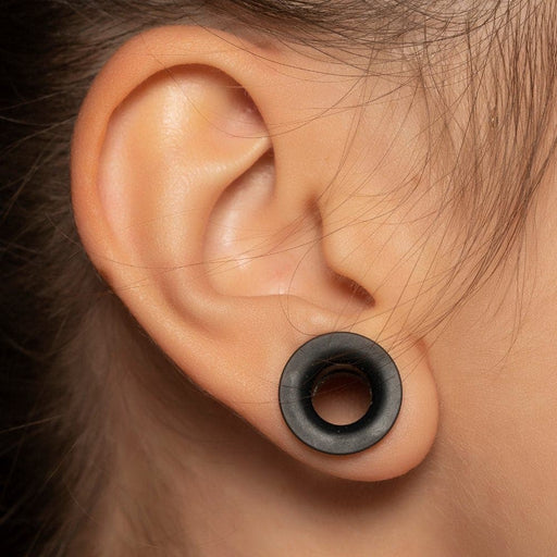 Black Silicone Ear Tunnel - Monster Piercing