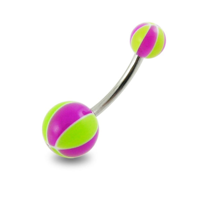 Steel Belly Banana with Neon Basketball UV Balls (Pack of 10)