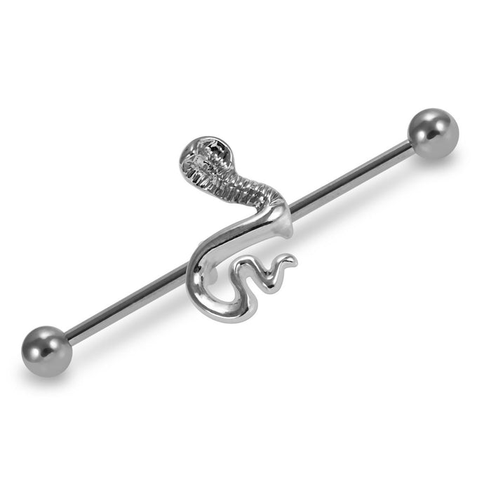 316L Surgical Steel Cobra Industrial Barbell