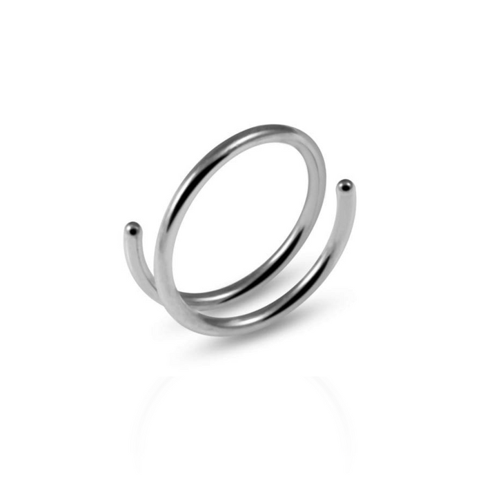 316L Surgical Steel Double Hoop Seamless Continuous Nose Ring