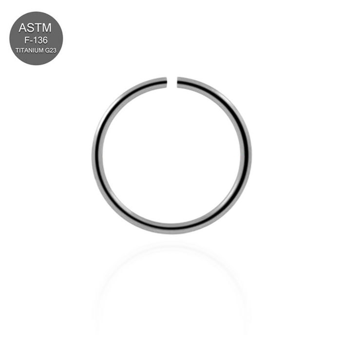 G23 Grade Titanium Classic Seamless Continuous Hoop Ring