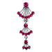 Jeweled Dangling Reverse Bar Belly Ring - Monster Piercing