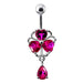 Dangling Heart Belly Ring - Monster Piercing