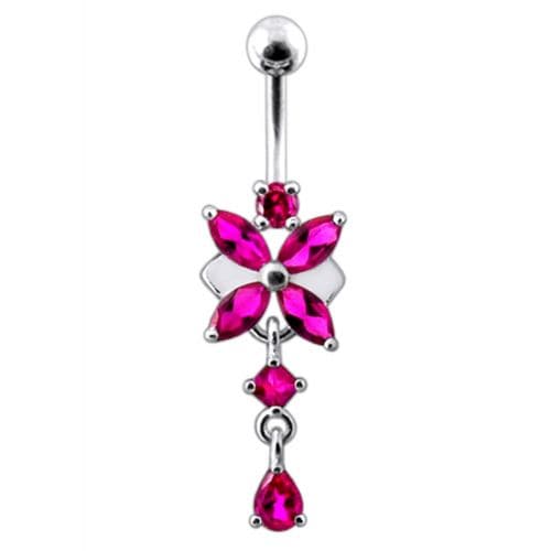 Dangling Flower Belly Ring - Monster Piercing