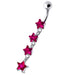 Dangling Jewel Star Belly Ring - Monster Piercing