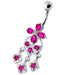 Dangling Flower Navel Ring - Monster Piercing