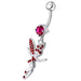 Jeweled Flying Angel Dangling Belly Ring - Monster Piercing