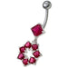 Fancy Dangling SS Banana Navel Belly Ring Body Jewelry - Monster Piercing