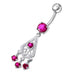 Fancy Jeweled Chandelier Dangling Belly Ring - Monster Piercing