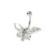 Dragonfly Silver Belly Ring - Monster Piercing