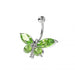 Dragonfly Silver Belly Ring - Monster Piercing