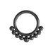 316L Surgical Steel Tribal Paved Balls Hinged Segment Clicker Ring - Monster Piercing