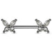 Butterfly Jewelled Nipple Piercing Jewelry - Monster Piercing