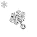 316L Surgical Steel Cubic Zirconia Studded Snowflake Stud - Monster Piercing