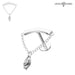 316L Surgical Steel Chain with Marquise CZ Dangle Hidden Helix Flat Back Stud - Monster Piercing