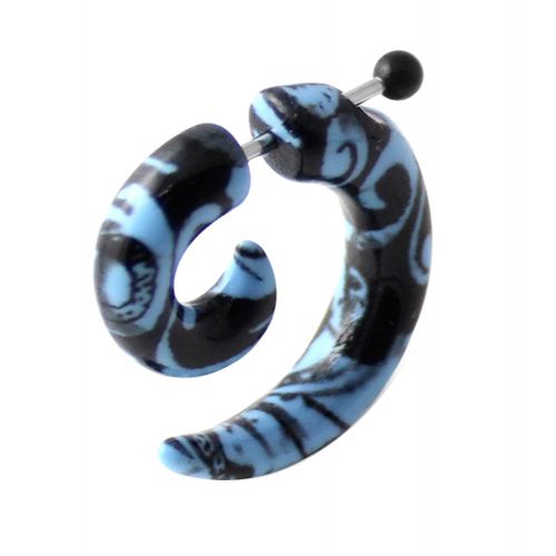 UV and Steel Printed Invisible Spiral Fake Ear plug