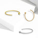 9ct Gold Twisted Open Hoop Nose Ring - Monster Piercing