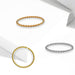 9ct Solid Gold Continuous Twister Hoop Nose Ring - Monster Piercing