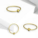 14ct Gold BCR Nose Hoop Ring - Monster Piercing