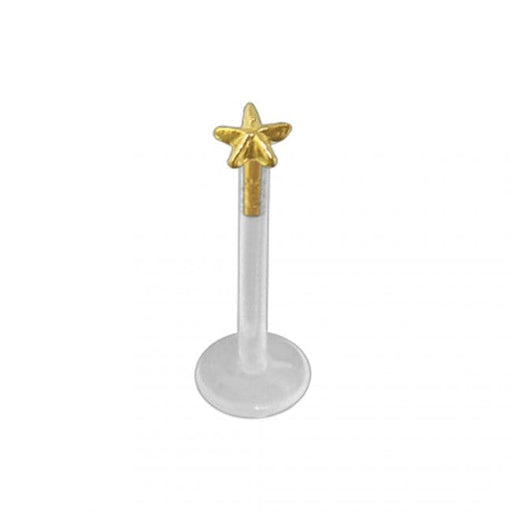 14ct Gold Star Top & BioFlex Stud - Monster Piercing