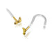 14ct Gold Foot & Bio Flex Nose Screw - Monster Piercing