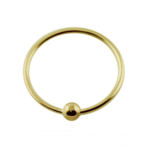 14ct Gold BCR Nose Hoop Ring - Monster Piercing