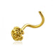 14ct Gold Rose Nose Screw Stud - Monster Piercing