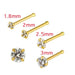 9ct Yellow Gold CZ Prong Setting Nose Stud - Monster Piercing