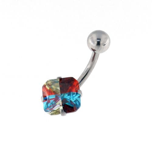 CZ Stone Navel Belly Ring - Monster Piercing