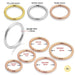 9ct Solid Gold Seamless Continuous Nose Hoop Ring - Monster Piercing