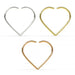 9ct Gold Heart Nose Ring - Monster Piercing