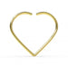 9ct Gold Heart Nose Ring - Monster Piercing