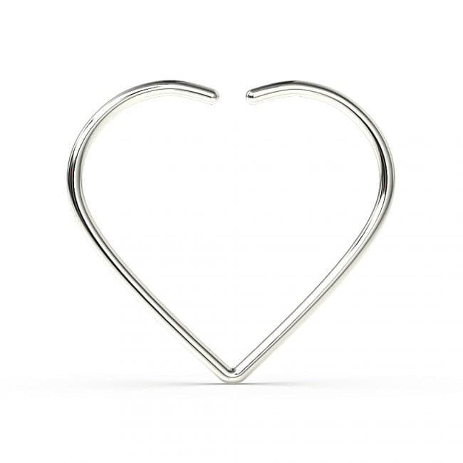 9ct Gold Heart Nose Ring - Monster Piercing