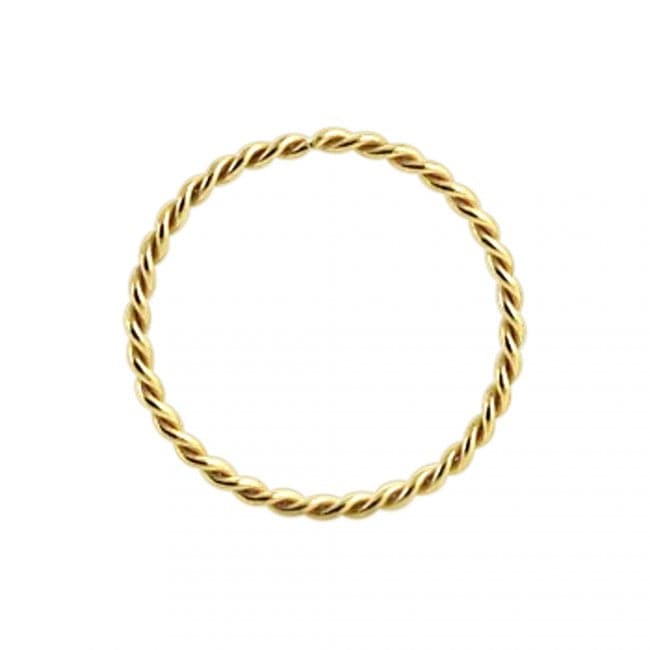 9K Gold Continuous Twister Hoop Nose Ring