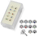 Set of 10pcs Mix 925 Sterling Silver CZ Jewelled Spider  Ball End Nose stud Box - Monster Piercing