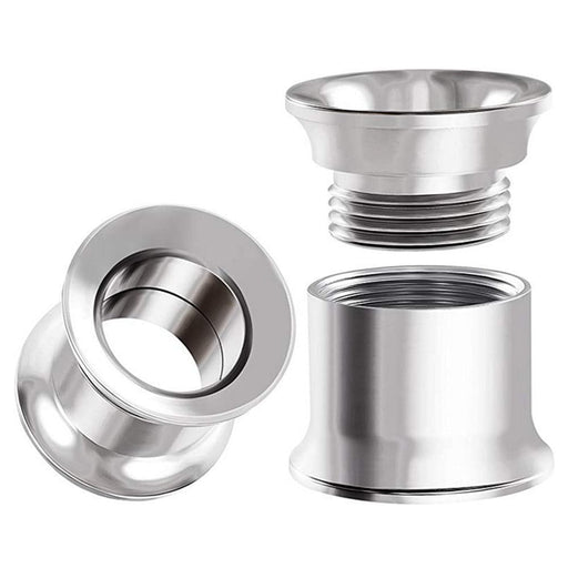 Internally Threaded 316L Surgical Steel Ear Flesh Tunnel - Monster Piercing