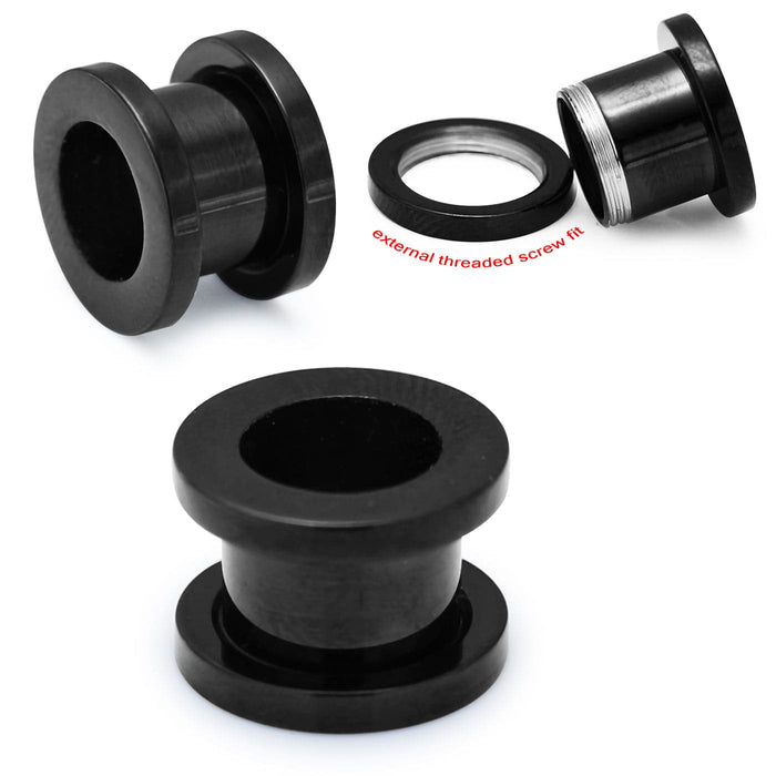 Blackline Screw Fit Basic Flesh Tunnel - Monster Piercing