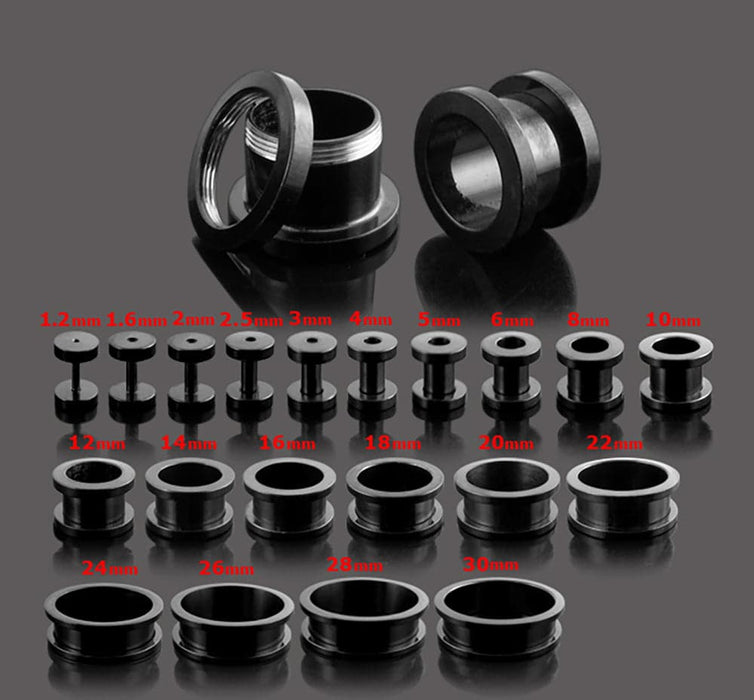 Blackline Screw Fit Basic Flesh Tunnel - Monster Piercing