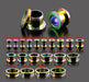 Rainbow Anodised Screw Fit Flesh Tunnel - Monster Piercing