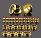 Gold Anodized Screw Fit Ear Flesh Tunnel - Monster Piercing