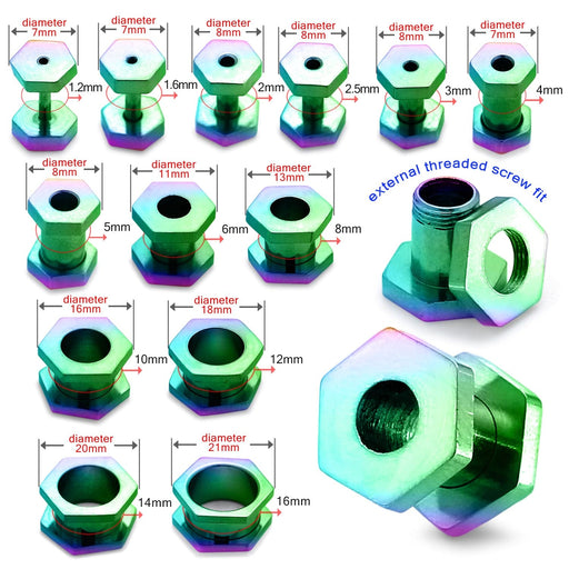 Rainbow Hexagon Ear Flesh Tunnel - Monster Piercing