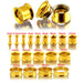 Gold Anodised Internally Threaded Ear Flesh Tunnel - Monster Piercing