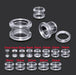 Screw Fit UV Transparent Ear Flesh Tunnel - Monster Piercing