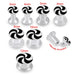 Internally threaded Swirl Logo Ear Flesh Tunnel - Monster Piercing