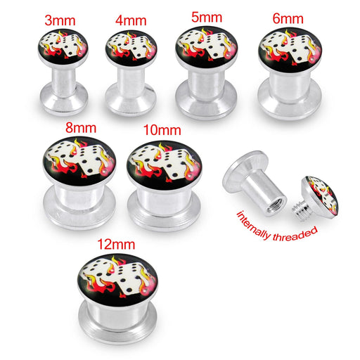 Internally Threaded Flesh tunnels with logo In Surgical steel - Monster Piercing