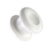 White UV Screw Fit Ear Flesh Tunnel - Monster Piercing