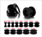 Screw Fit Black UV Ear Flesh Tunnel - Monster Piercing